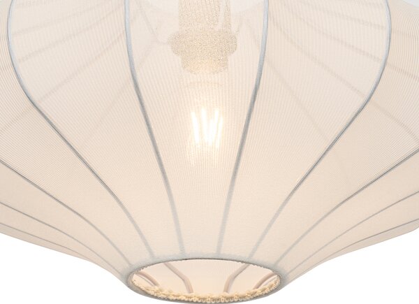 Lampada a Sospensione di Design in Seta Bianca 50 cm - Plu