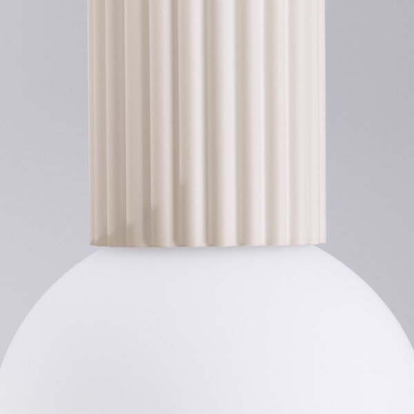 Plafoniera color crema con paralume in vetro ø 12 cm Orbital – Sollux