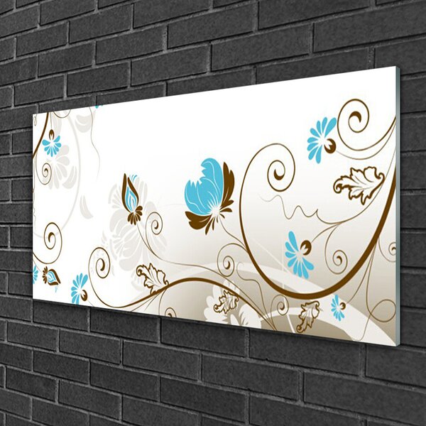 Quadro su vetro Grafica astratta 100x50 cm 2 appendini