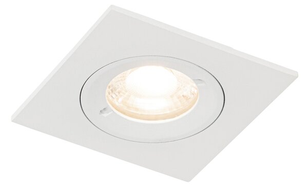 Faretto da incasso moderno bianco quadrato IP44 - Xena