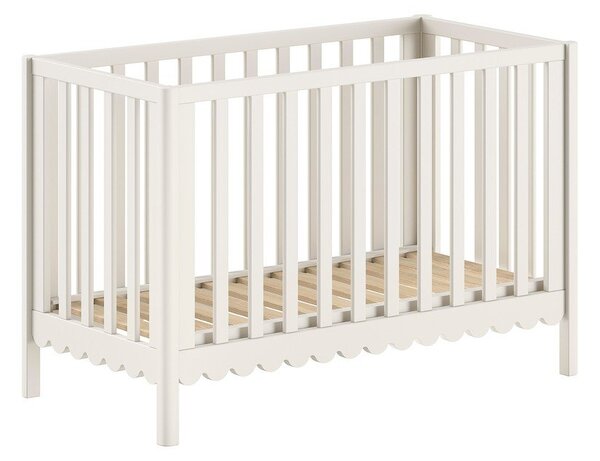 Lettino beige in pino massiccio con altezza regolabile 60x120 cm Swingo – Vipack