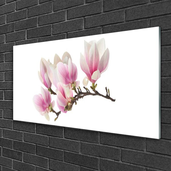 Quadro su vetro Fiori Pianta naturale 100x50 cm 2 appendini