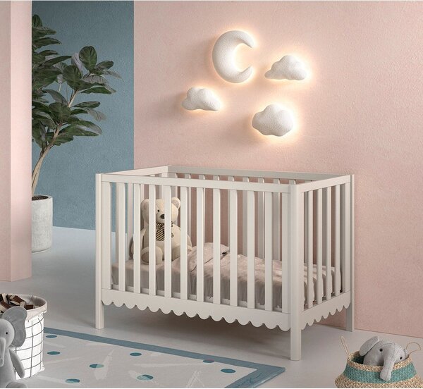 Lettino beige in pino massiccio con altezza regolabile 60x120 cm Swingo – Vipack