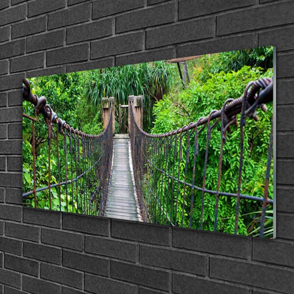 Quadro in vetro Ponte Alberi Architettura 100x50 cm 2 appendini