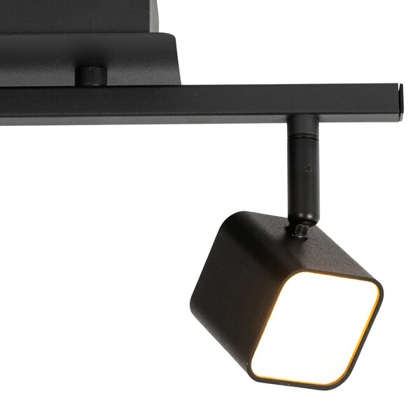 Plafoniera moderna nera con LED a 2 luci - Nola