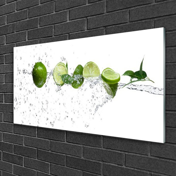 Quadro di vetro Cucina ad acqua di calce 100x50 cm 2 appendini