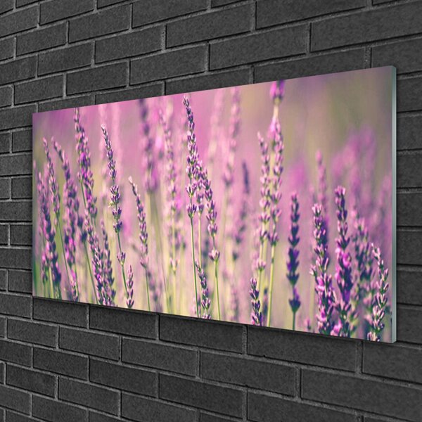 Quadro in vetro Fiori Pianta naturale 100x50 cm 2 appendini