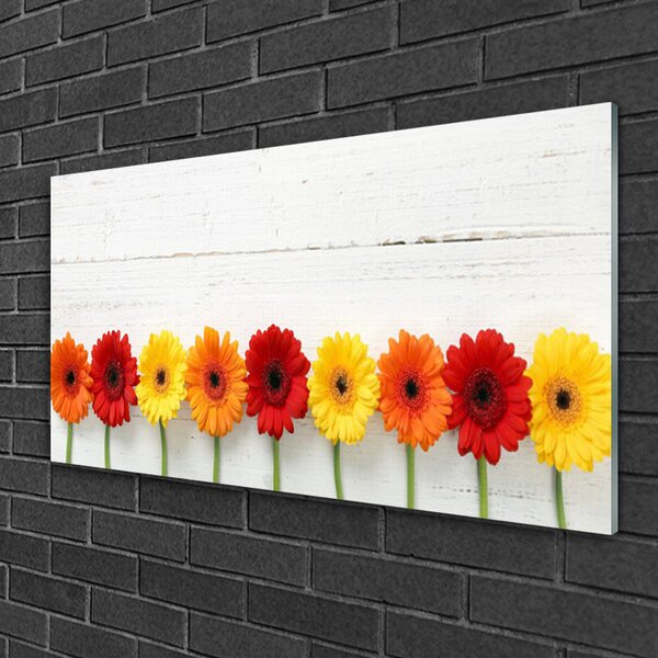 Quadro vetro Fiori Pianta naturale 100x50 cm 2 appendini