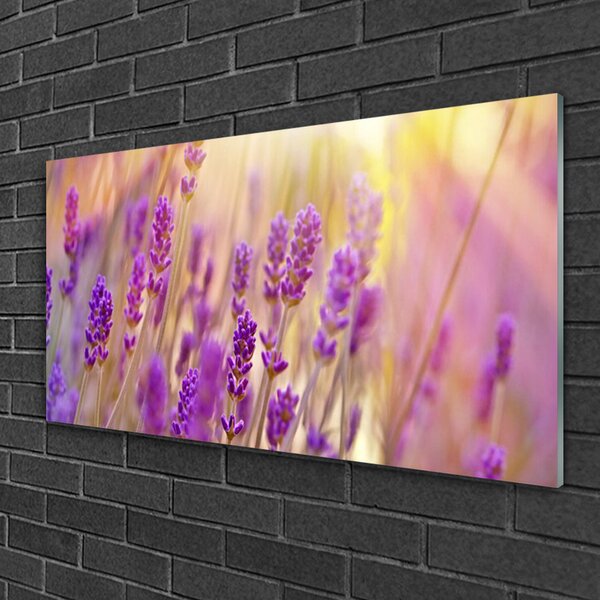 Quadro su vetro Fiori Pianta naturale 100x50 cm 2 appendini