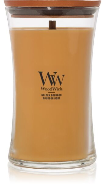 Woodwick Opulent Wood Golden Bourbon candela profumata con stoppino in legno (hearthwick) 609.5 g