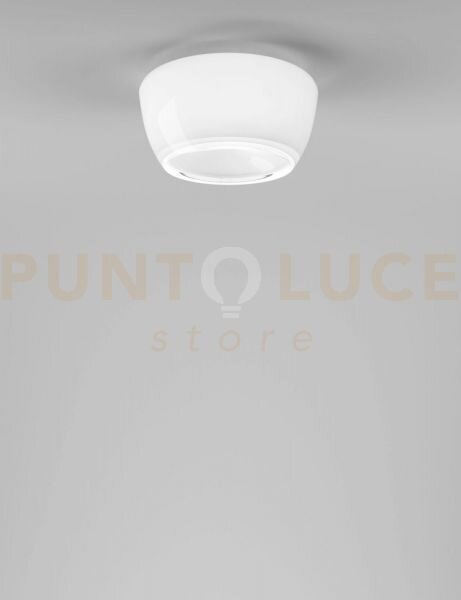 Implode lampada da soffitto 50 bianco cristallo e bianco opaco 3 l