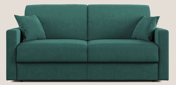 Chris Divano letto in microfibra smacchiabile T11 petrolio