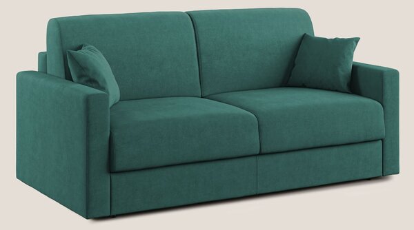 Chris Divano letto in microfibra smacchiabile T11 petrolio