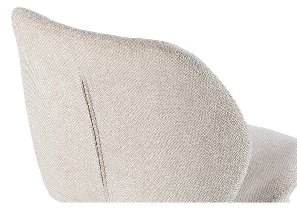 Sedie da pranzo in set color crema in imbottito 4 pz Ansu – Marckeric