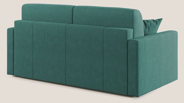 Chris Divano letto in microfibra smacchiabile T11 petrolio