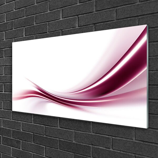Quadro in vetro Arte delle onde astratte 100x50 cm 2 appendini