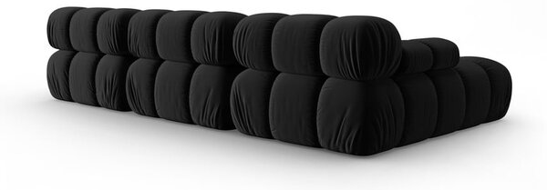 Divano in velluto nero 285 cm Bellis - Micadoni Home