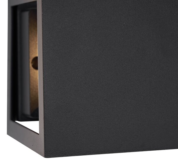 Lampada da Parete Moderna Nera Incl. LED IP44 - Edwin Quadro