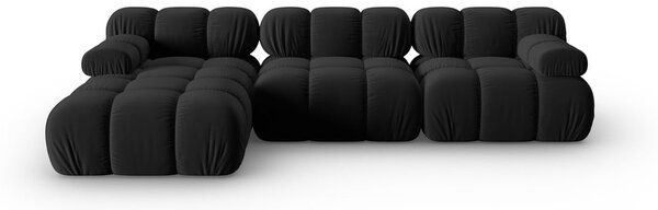 Divano in velluto nero 285 cm Bellis - Micadoni Home