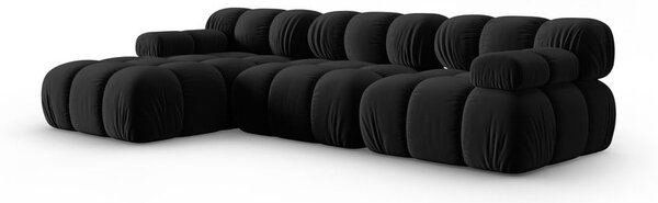Divano in velluto nero 285 cm Bellis - Micadoni Home