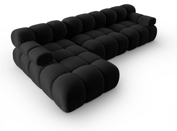 Divano in velluto nero 285 cm Bellis - Micadoni Home