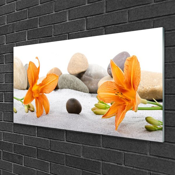 Quadro su vetro Grafica d'arte Lilia 100x50 cm 2 appendini