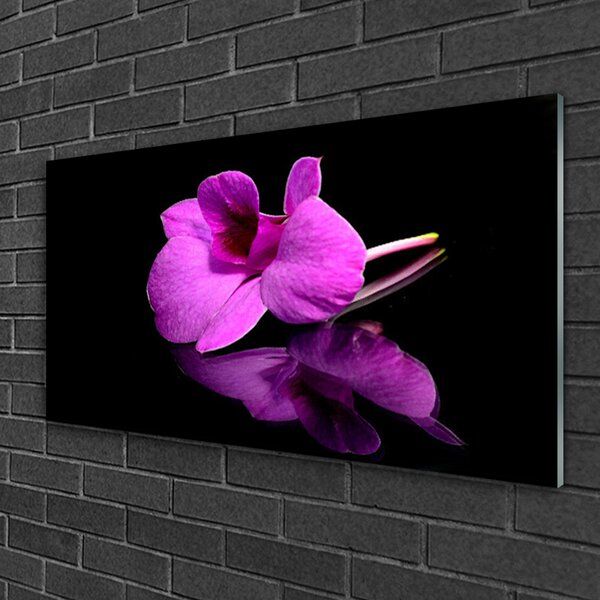 Quadro in vetro Natura morta di fiori 100x50 cm 2 appendini