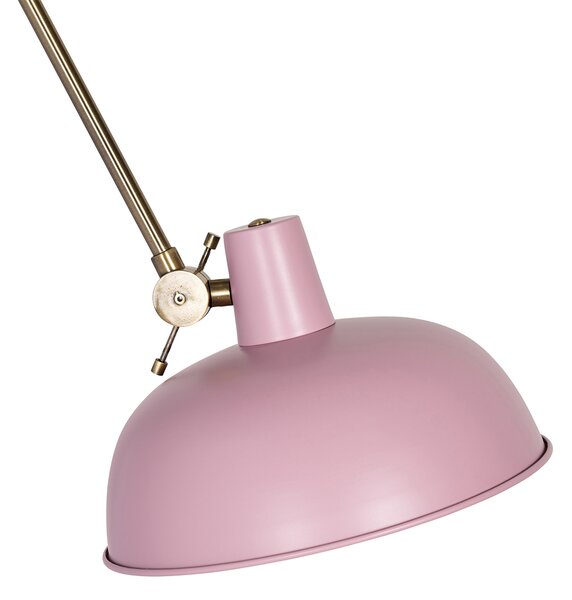 Applique da parete retrò rosa con bronzo - Milou