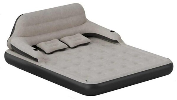 Divano gonfiabile a due posti - Materasso ad aria 203x183x72 cm - Forma a L - Schienale rimovibile - Superficie rivestita in floccato - Capacità di carico: 300 kg - Ideale per campeggio e uso domestico