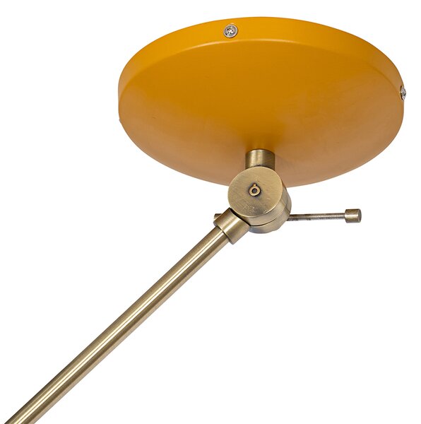 Lampada da soffitto retrò gialla con bronzo - Milou