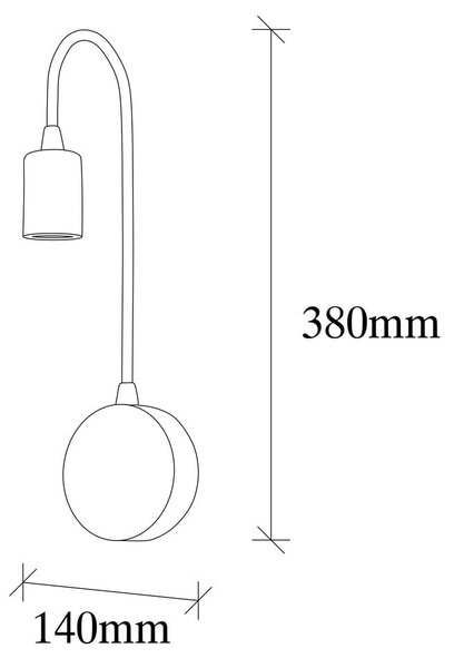 Lampada da parete nera Baston – Opviq lights