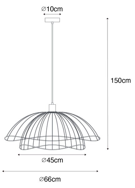 Lampada a sospensione di design bronzo 45 cm - Pua