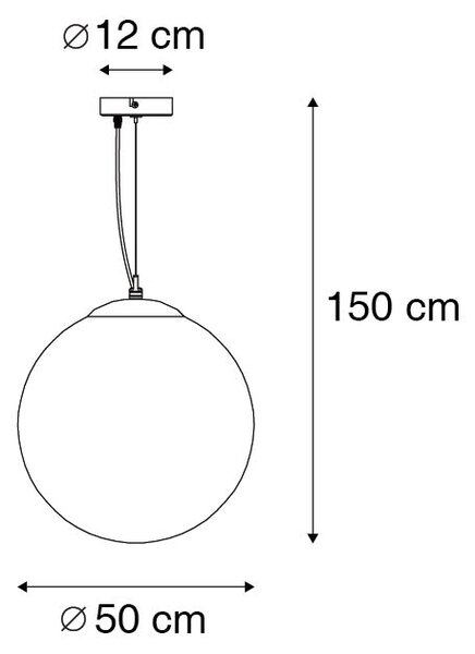 Lampada a sospensione moderna rame 50cm - BALL