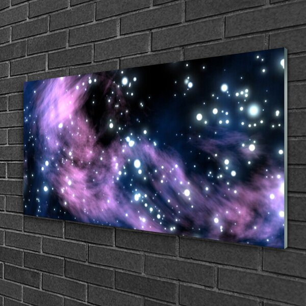 Quadro in vetro Astrazione Arte del cosmo 100x50 cm 2 appendini