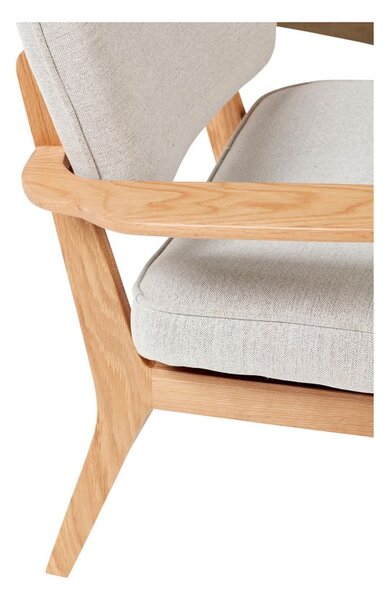 Poltrona grigia con struttura in legno di rovere Haze - Hübsch