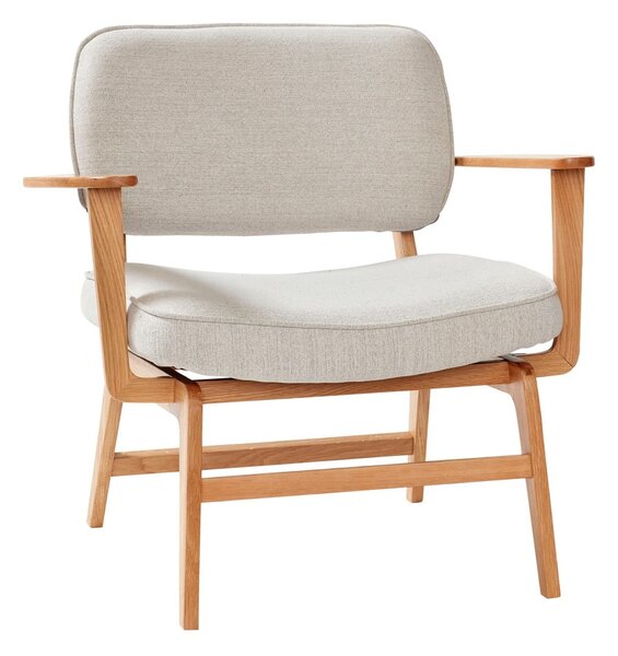 Poltrona grigia con struttura in legno di rovere Haze - Hübsch