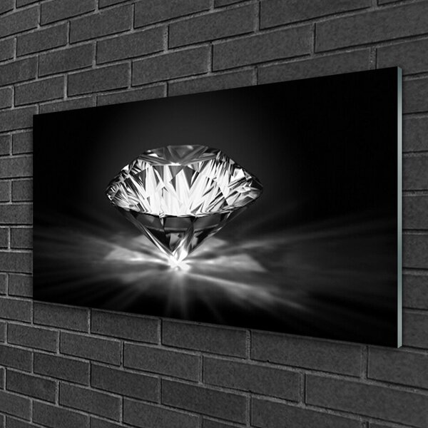 Quadro in vetro Arte Diamante Grafica d'arte 100x50 cm 2 appendini