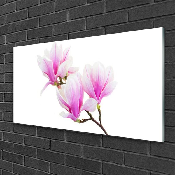 Quadro su vetro Fiori Pianta naturale 100x50 cm 2 appendini