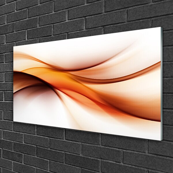 Quadro in vetro Onde grafiche astratte 100x50 cm 2 appendini