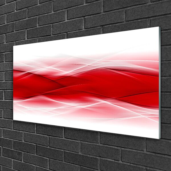 Quadro di vetro Arte delle onde astratte 100x50 cm 2 appendini