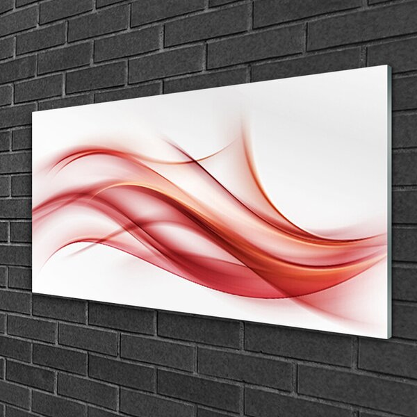 Quadro vetro Grafica astratta rossa 100x50 cm 2 appendini