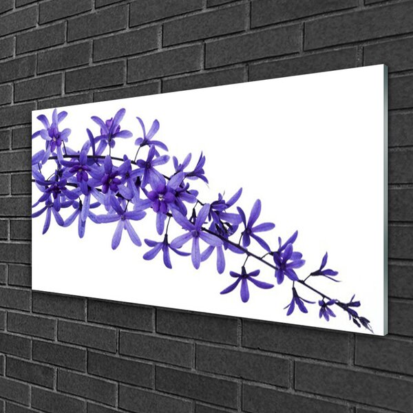 Quadro di vetro Fiori Natura Piante 100x50 cm 2 appendini