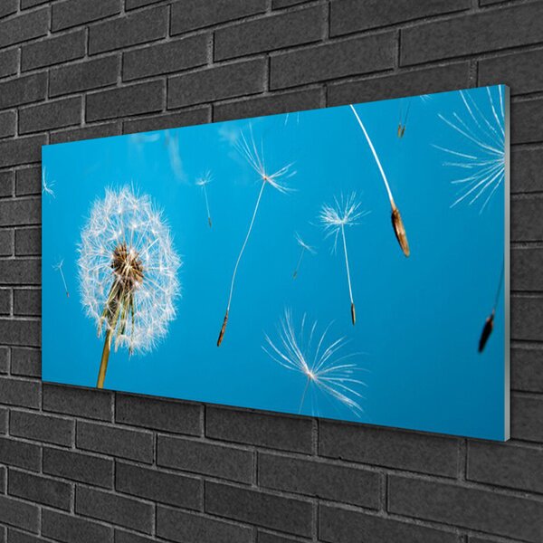 Quadro di vetro Soffiatori Fiori di natura 100x50 cm 2 appendini