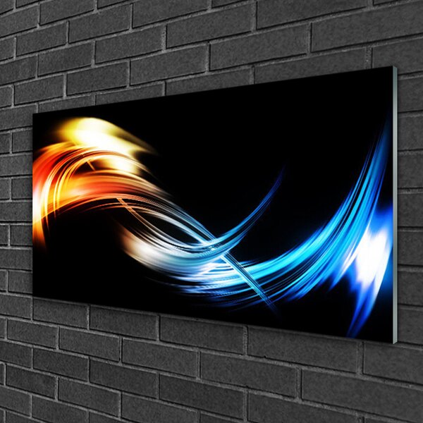 Quadro su vetro Arte grafica astratta 100x50 cm 2 appendini