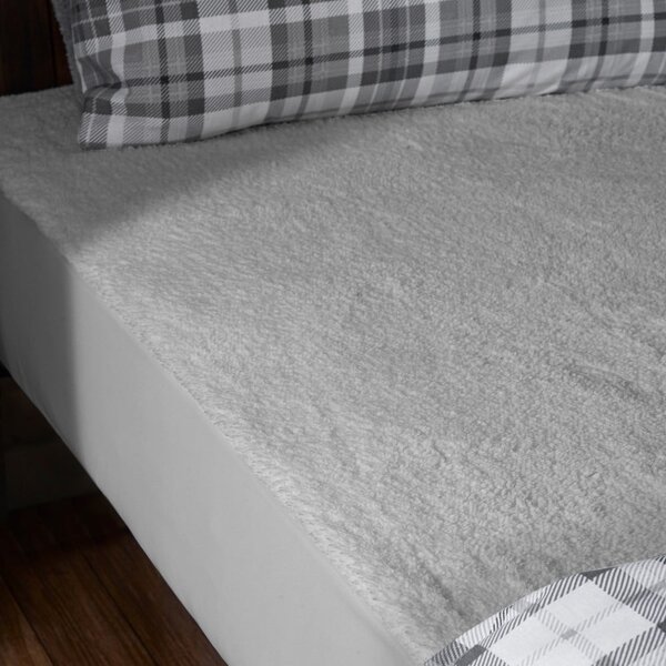 Lenzuolo con angoli grigio in micropile 185x200 cm Thermal Sherpa – Catherine Lansfield