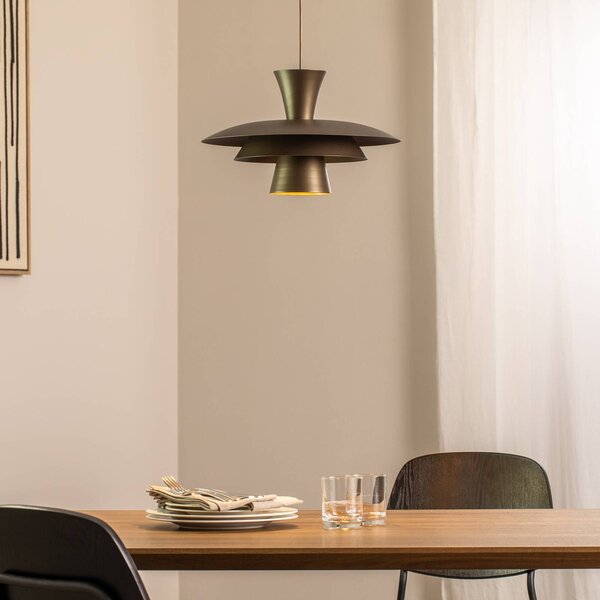 Lampada a sospensione Plato Luminex, dimmerabile, Alluminio / Grigio / Zincato, Soggiorno / Sala da pranzo, Metallo, Moderno, Lampada a sospensione