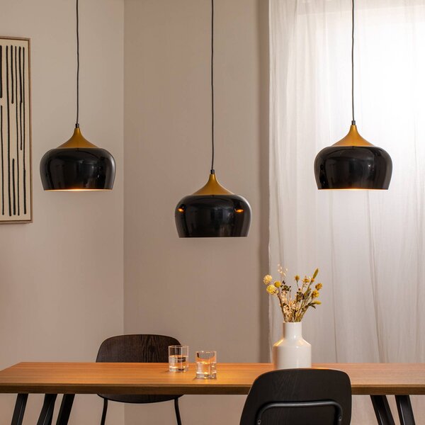 Lampada a sospensione Berceste Opviq, dimmerabile, Nero, Soggiorno / Sala da pranzo, Metallo, Lampada a sospensione