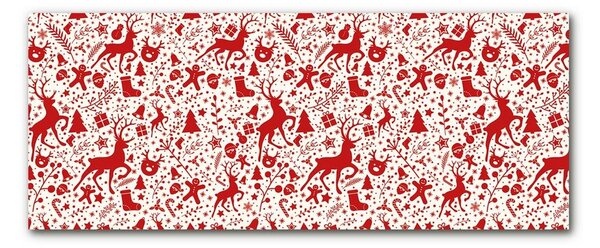 Quadro in vetro Renna di Natale Decorazione invernale 100x50 cm 2 appendini