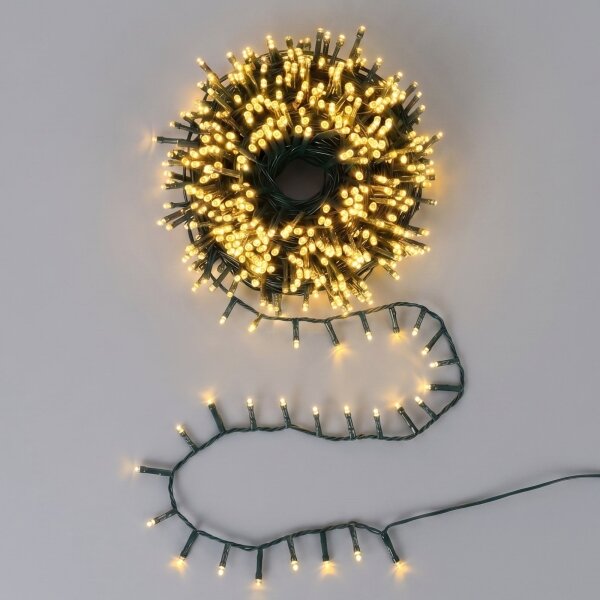 Aigostar - Catena luminosa natalizia LED da esterno 1000 LED/8 funzioni 23 m IP44 bianco caldo