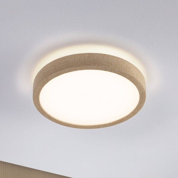 Paulmann Plafoniera soffitto Cosara, Crema / Ambra, Soggiorno / Sala da pranzo, Tessuto / Stoffa / Seta, Scandinavo, Plafoniera